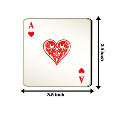 Playing Cards Coaster Set of 4 for Tea Cups, Coffee Mugs and Glasses | Home and Office Table Decor